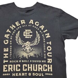 Eric Church The Gather Again Tour Concert T Shirt Black Mens Medium
